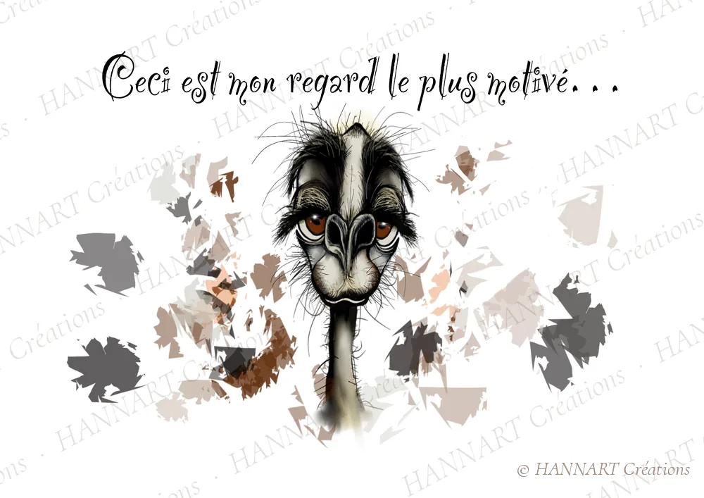 C'est mon regard le plus motivé – illustration HANNART Créations