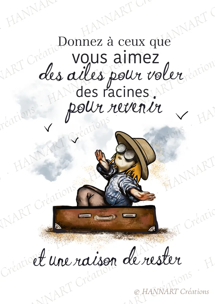 Donnez à ceux que vous aimez – illustration HANNART Créations
