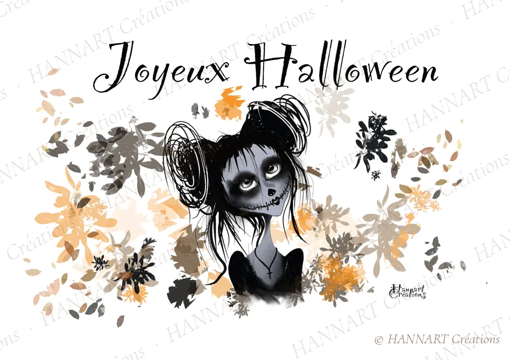 Joyeux Halloween – illustration HANNART Créations