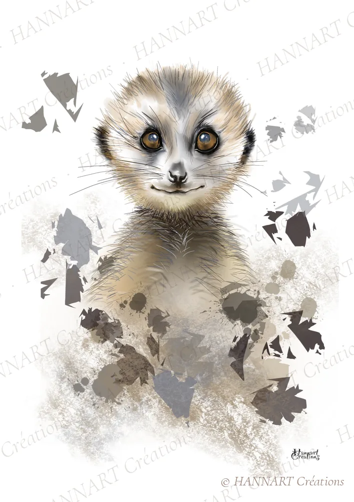 Kiko le petit suricate – illustration HANNART Créations