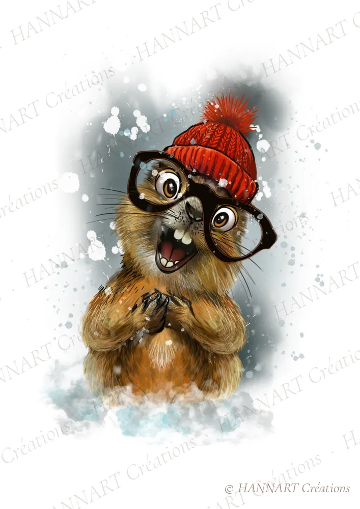 La marmotte – illustration HANNART Créations