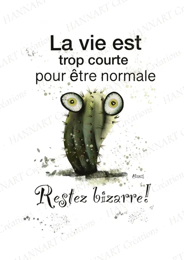 La vie est trop courte pour être normal – illustration HANNART