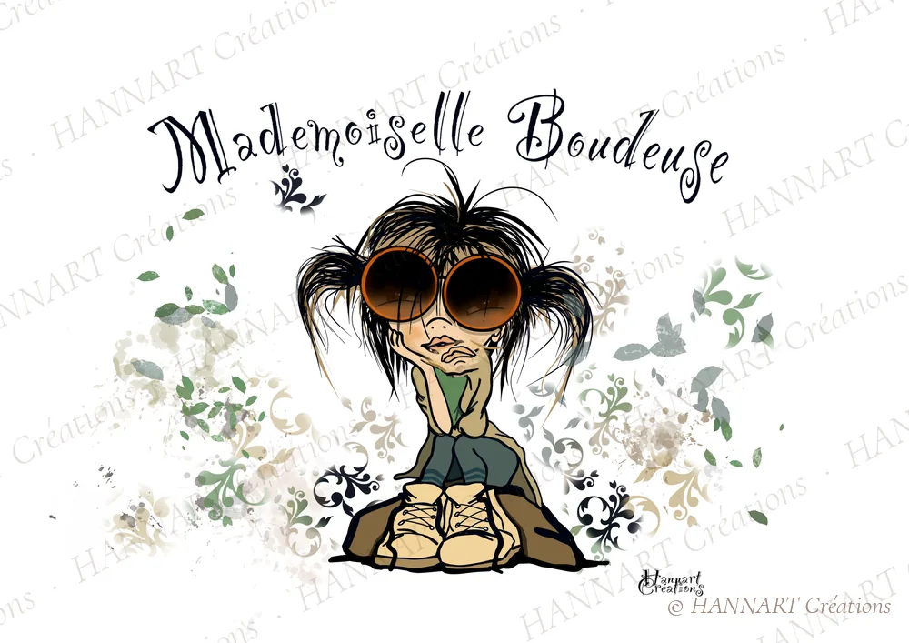 Melle boudeuse – illustration HANNART Créations