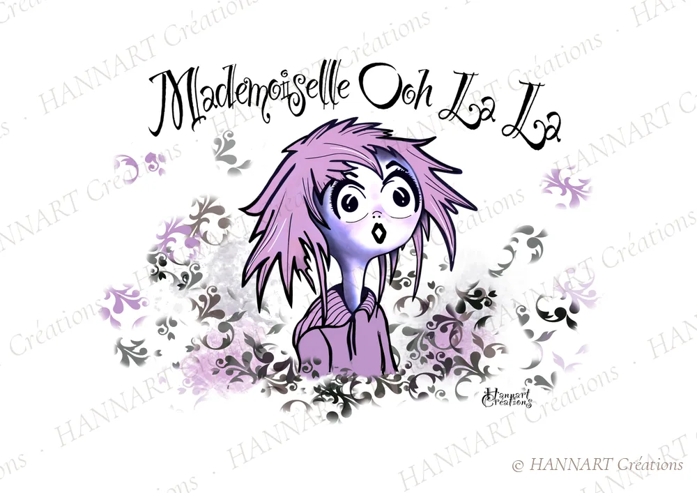 Melle oh la la – illustration HANNART Créations