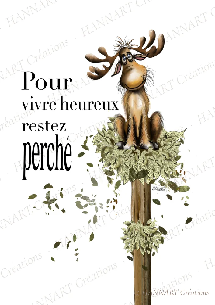 Restez perché – illustration HANNART Créations